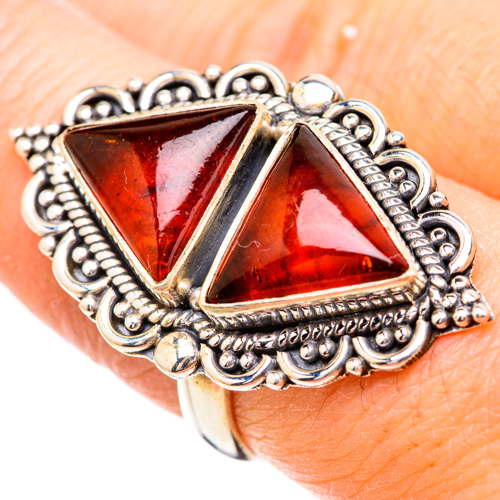 Baltic Amber Rings handcrafted by Ana Silver Co - RING130753
