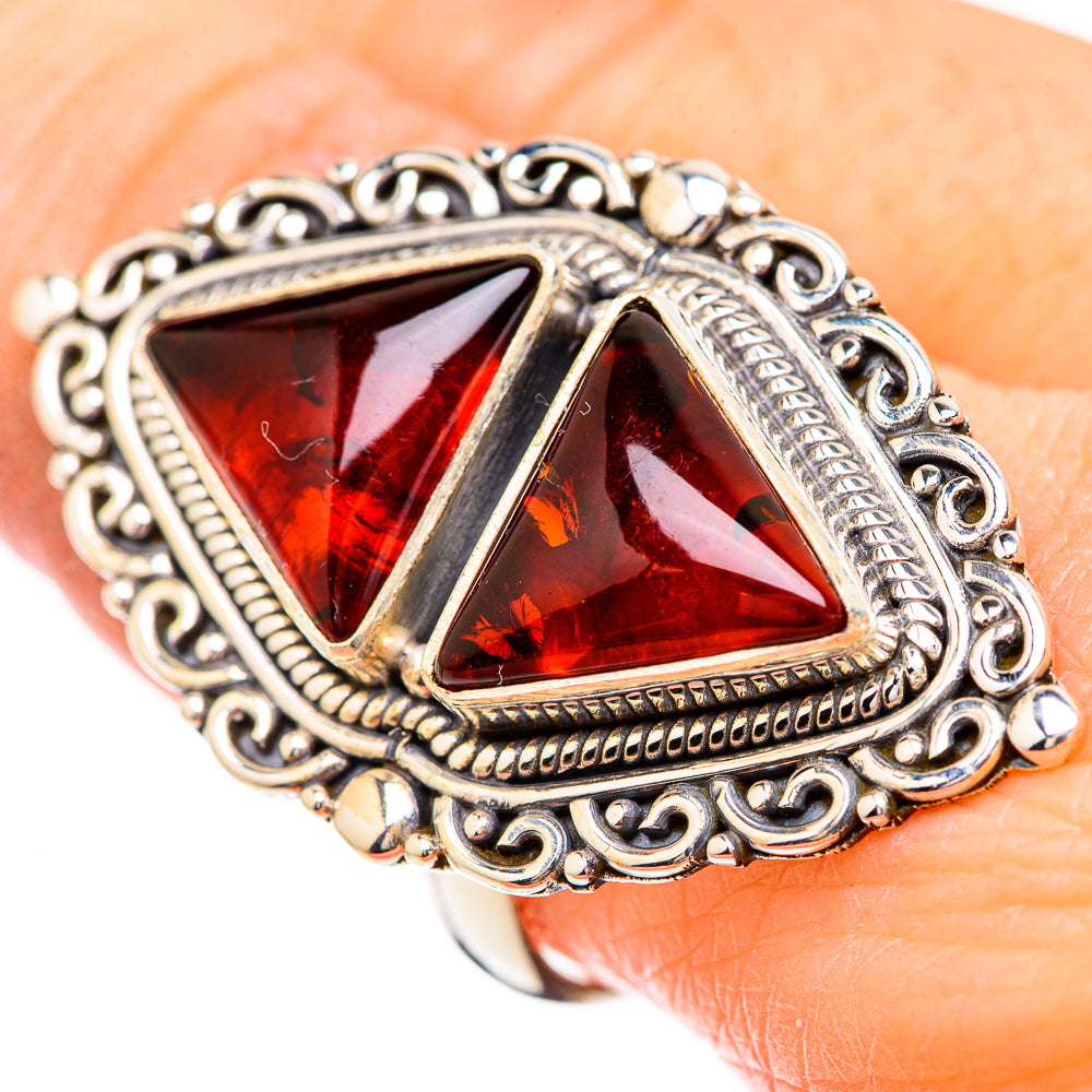 Baltic Amber Rings handcrafted by Ana Silver Co - RING130754