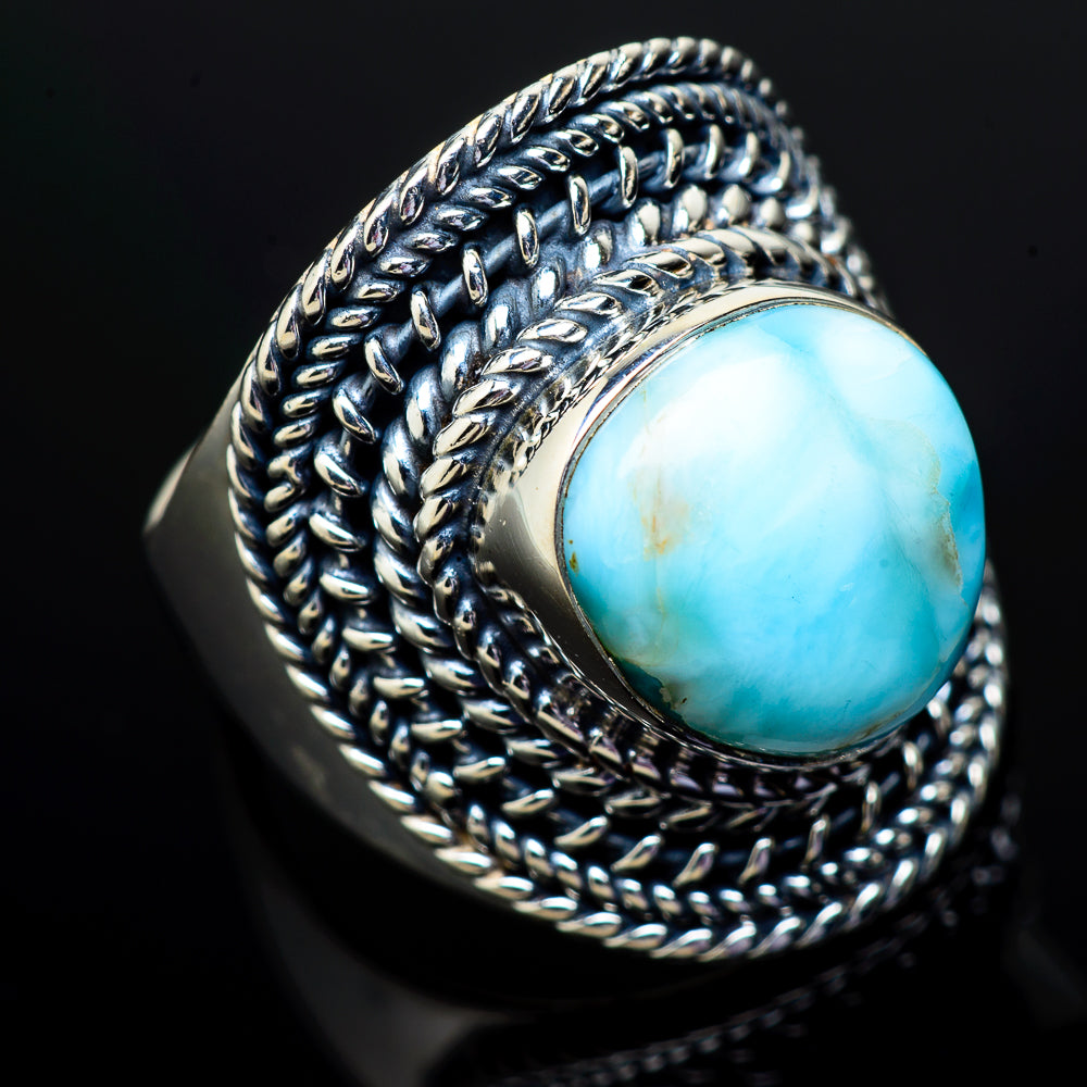 Larimar Rings handcrafted by Ana Silver Co - RING13077
