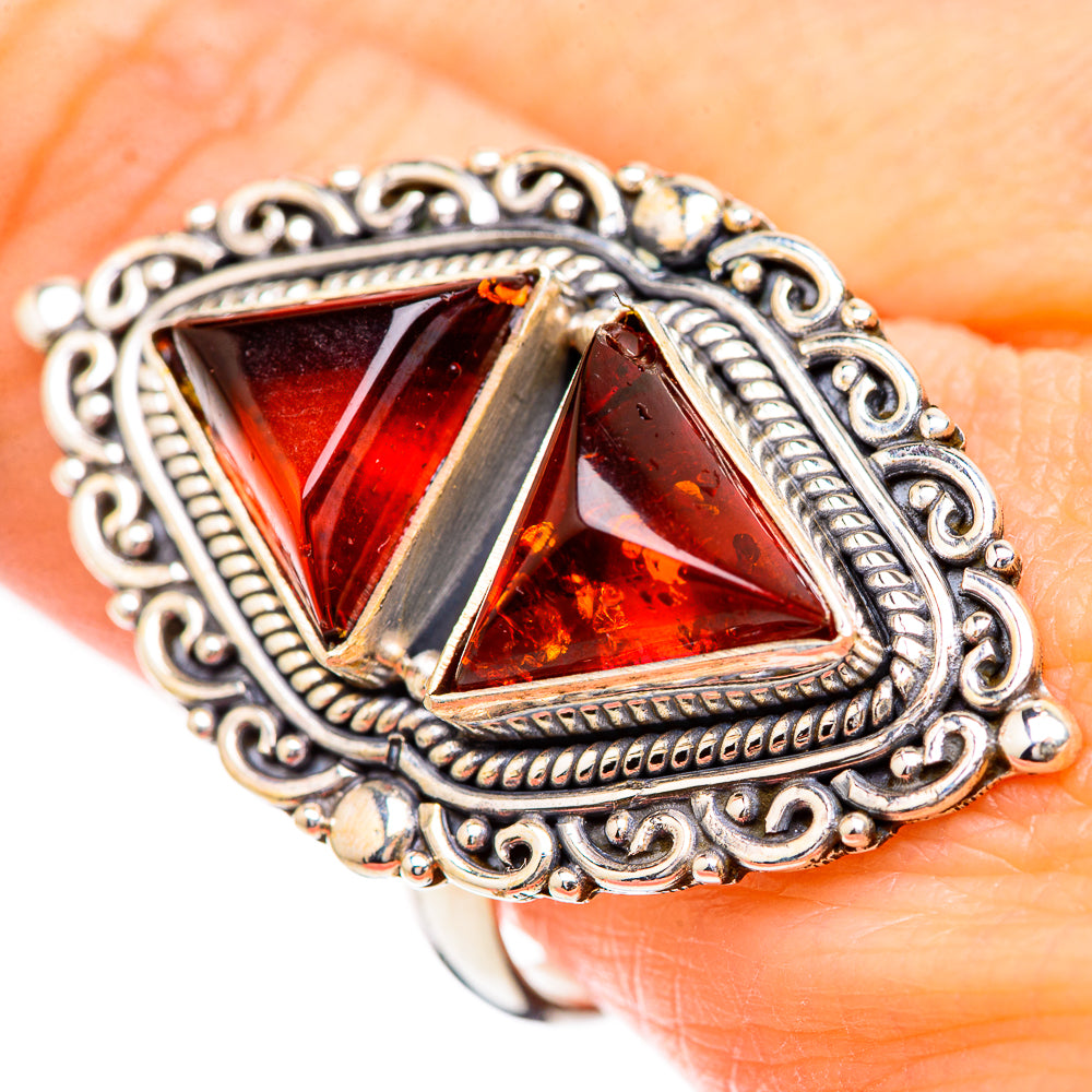 Baltic Amber Rings handcrafted by Ana Silver Co - RING130774