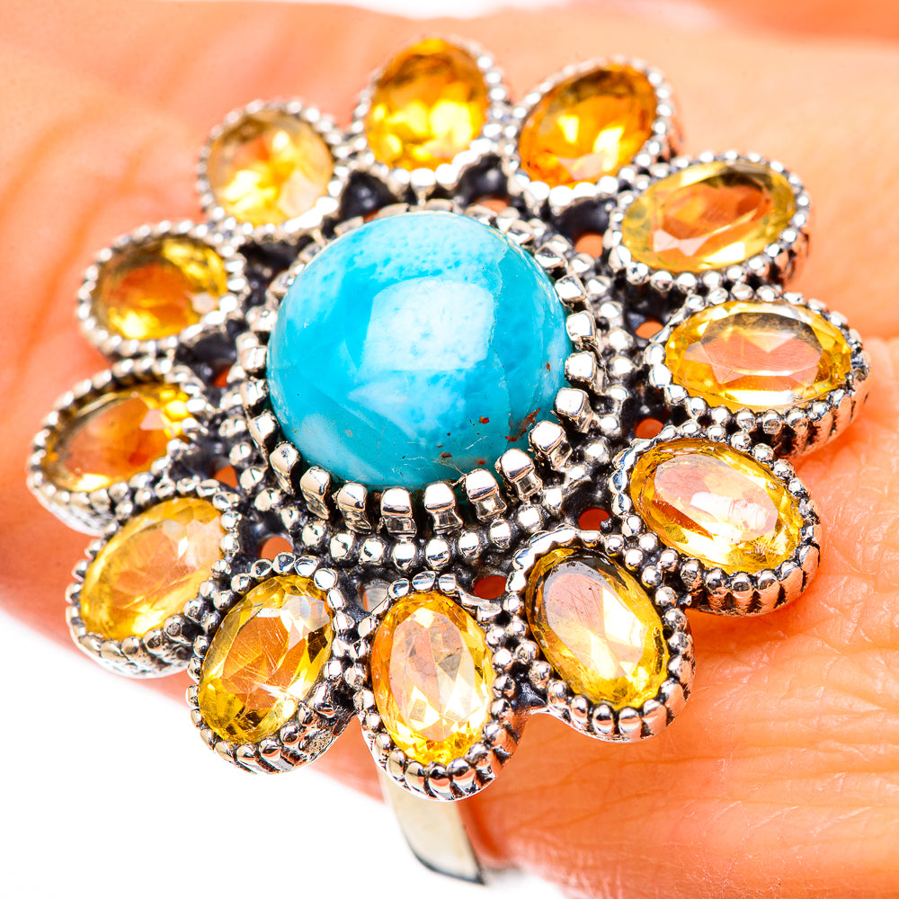 Larimar Rings handcrafted by Ana Silver Co - RING130783