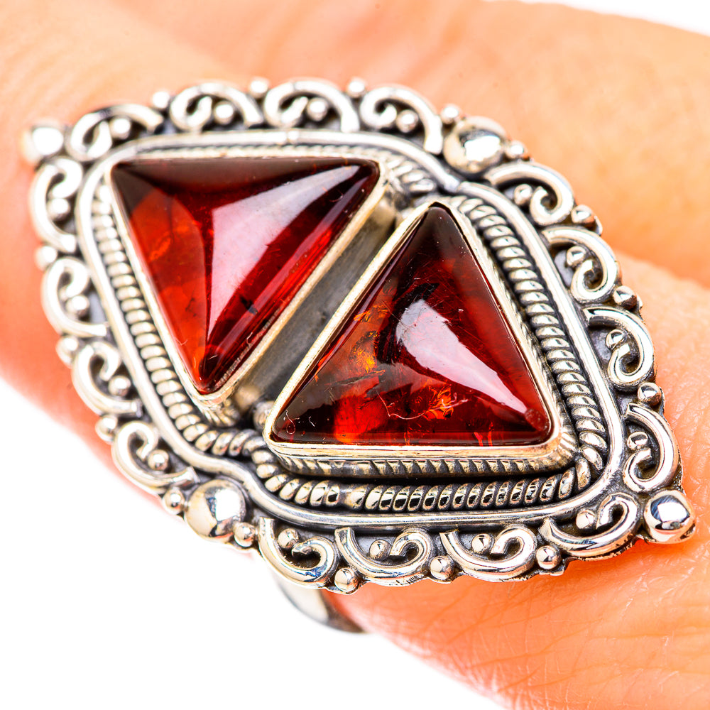 Baltic Amber Rings handcrafted by Ana Silver Co - RING130790