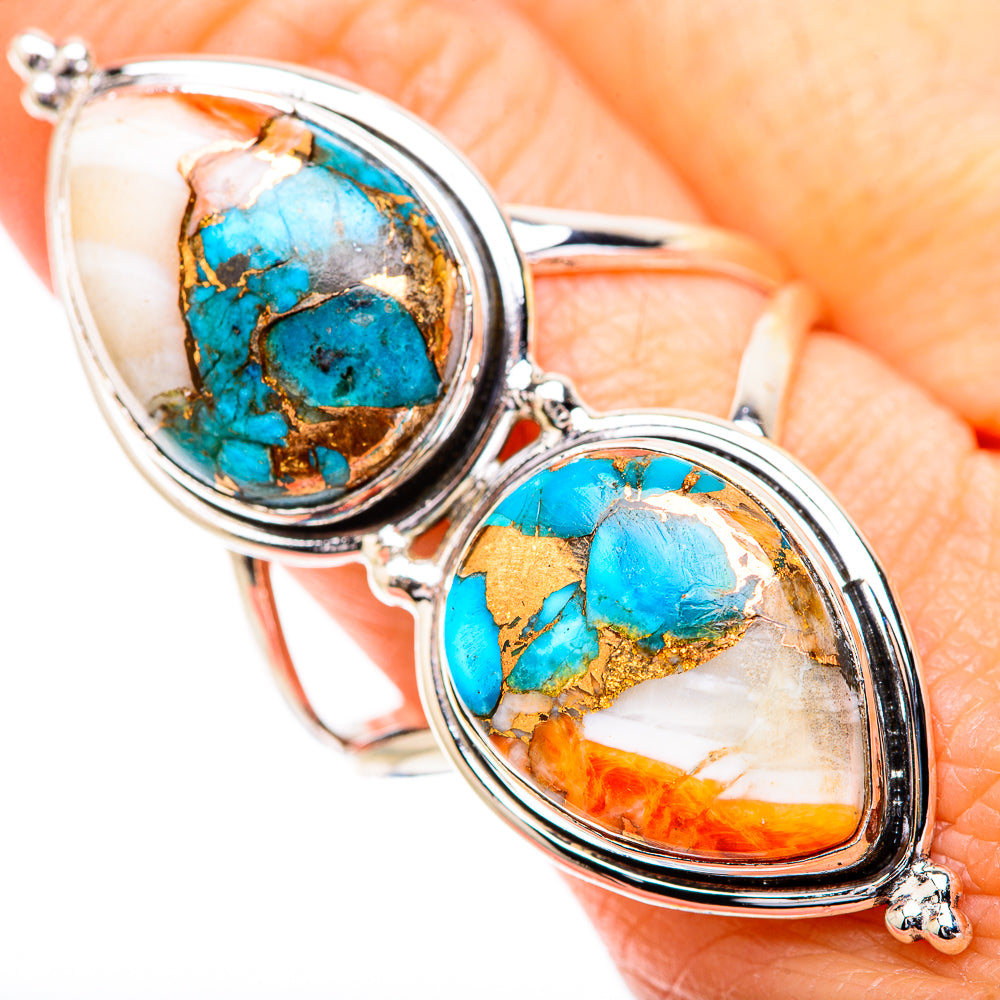 Spiny Oyster Turquoise Rings handcrafted by Ana Silver Co - RING130798