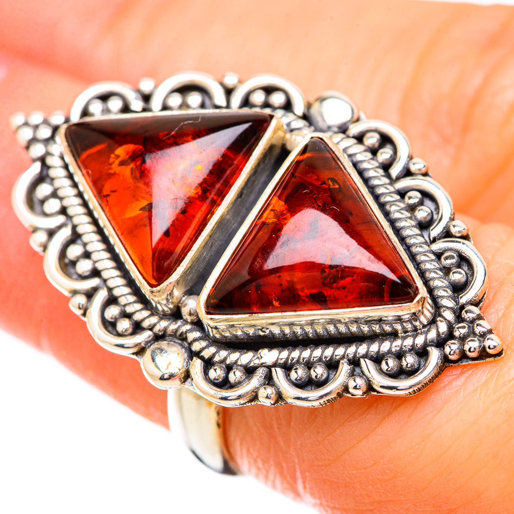 Baltic Amber Rings handcrafted by Ana Silver Co - RING130803