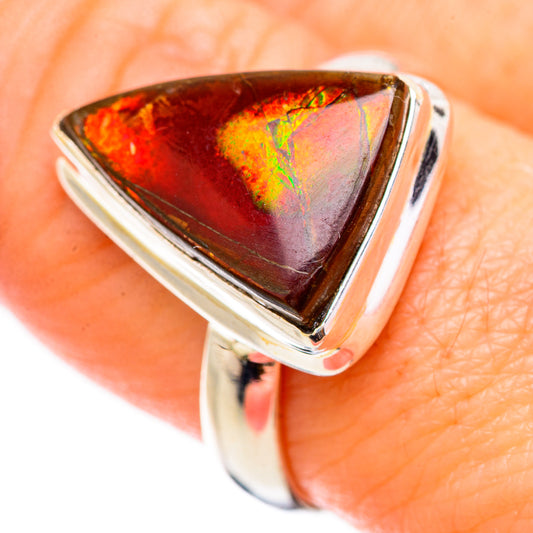 Ammolite Rings handcrafted by Ana Silver Co - RING130809