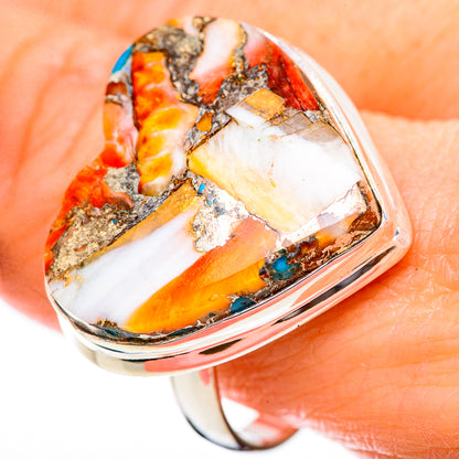 Spiny Oyster Turquoise Rings handcrafted by Ana Silver Co - RING130815