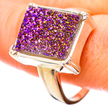 Titanium Druzy Rings handcrafted by Ana Silver Co - RING130817
