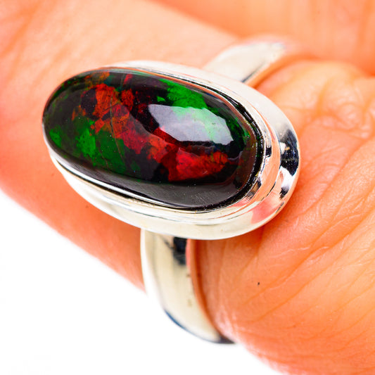Black Opal Rings handcrafted by Ana Silver Co - RING130818
