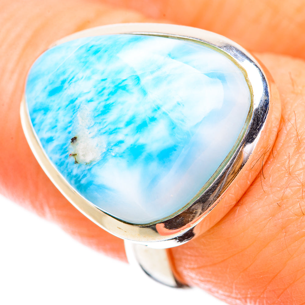 Larimar Rings handcrafted by Ana Silver Co - RING130820