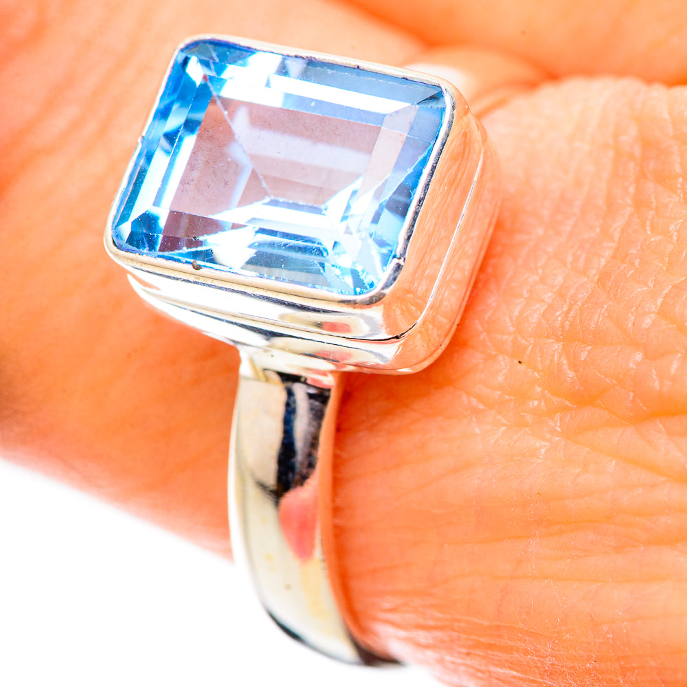 Blue Topaz Rings handcrafted by Ana Silver Co - RING130821