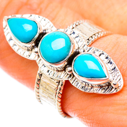 Sleeping Beauty Turquoise Rings handcrafted by Ana Silver Co - RING130822