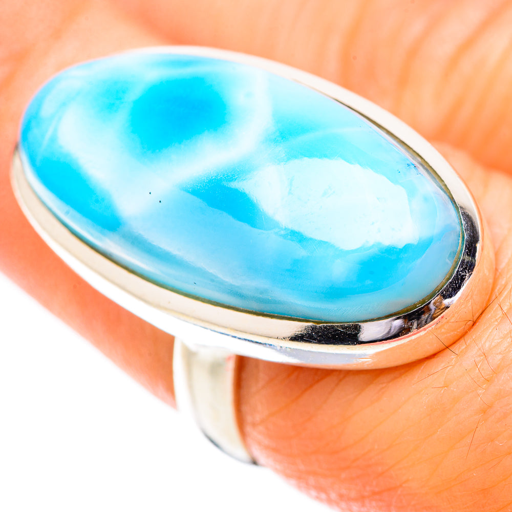 Larimar Rings handcrafted by Ana Silver Co - RING130823