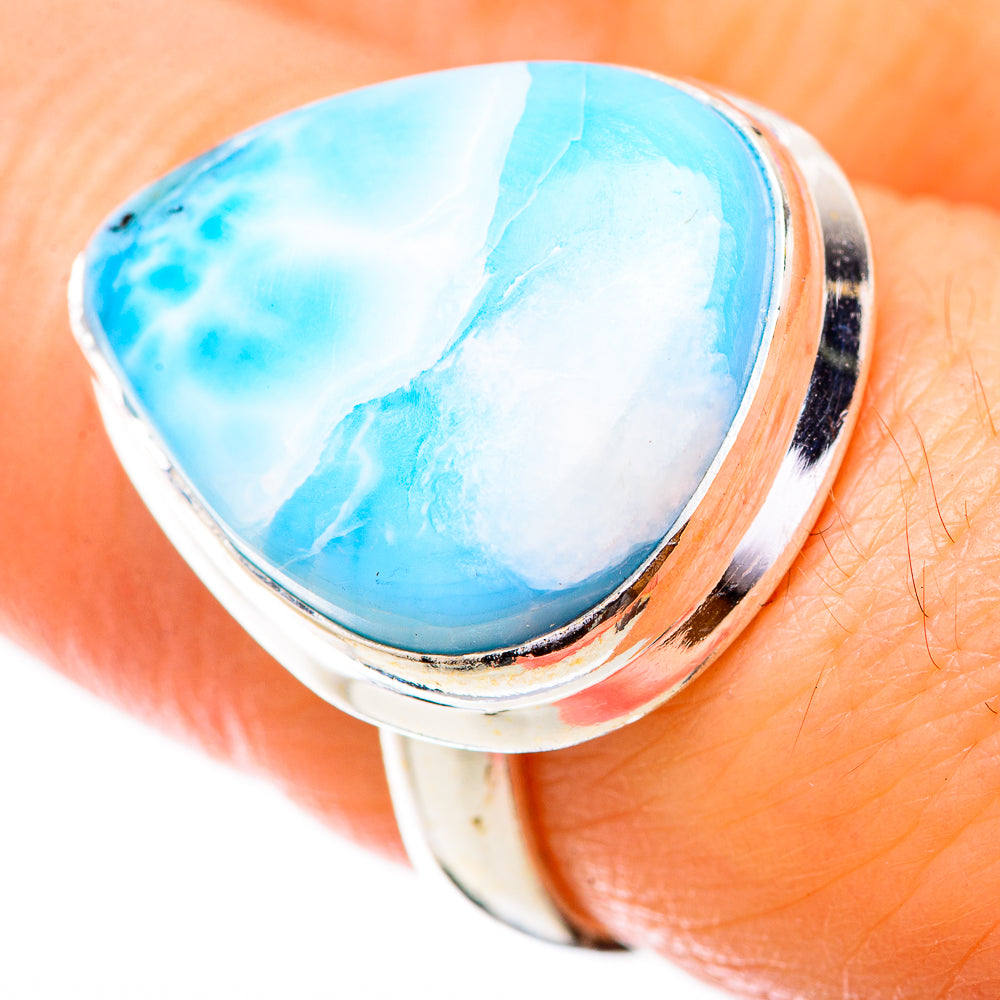 Larimar Rings handcrafted by Ana Silver Co - RING130826