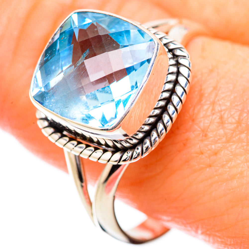 Blue Topaz Rings handcrafted by Ana Silver Co - RING130827