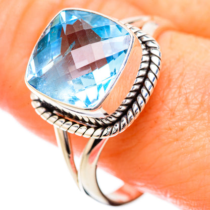 Blue Topaz Rings handcrafted by Ana Silver Co - RING130827