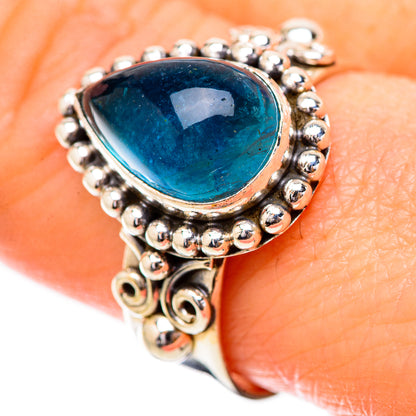 Blue Fluorite Rings handcrafted by Ana Silver Co - RING130828
