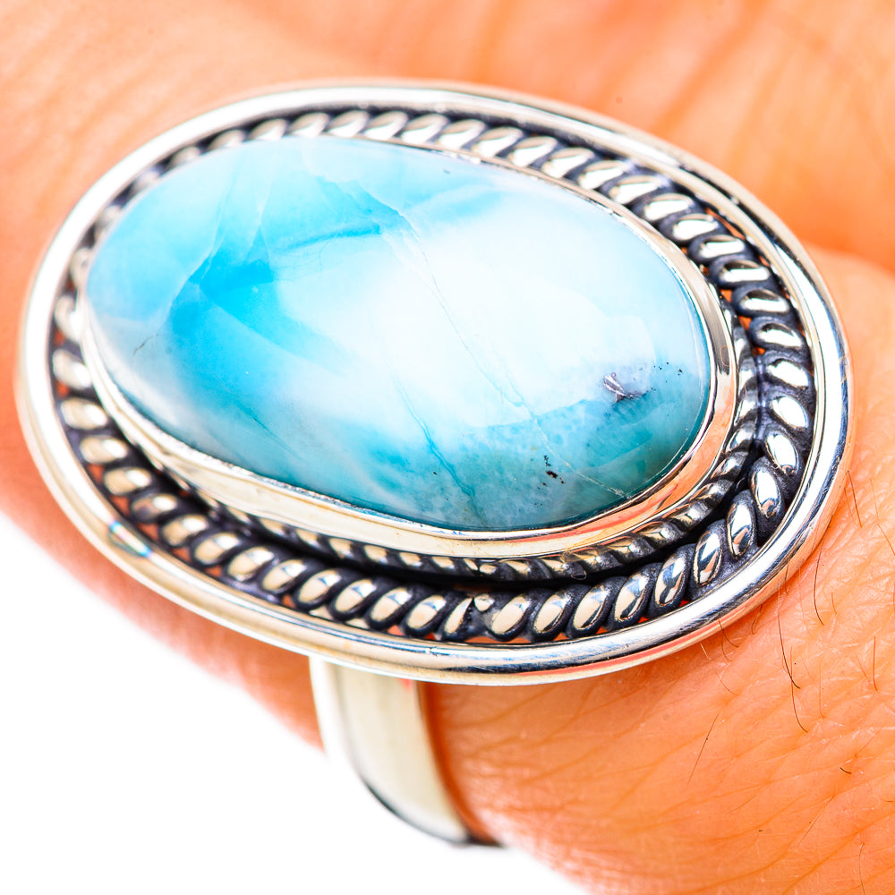 Larimar Rings handcrafted by Ana Silver Co - RING130829