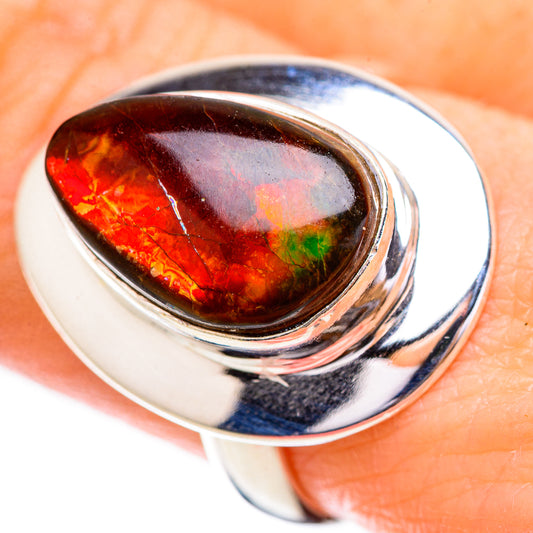 Ammolite Rings handcrafted by Ana Silver Co - RING130839