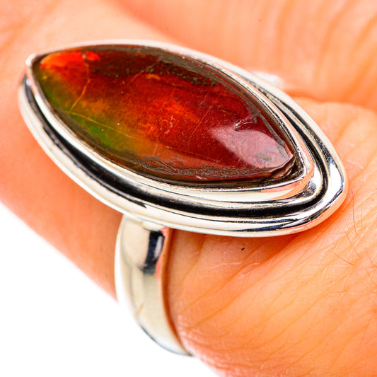 Ammolite Rings handcrafted by Ana Silver Co - RING130840