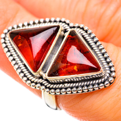Baltic Amber Rings handcrafted by Ana Silver Co - RING130841