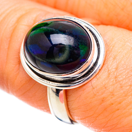 Black Opal Rings handcrafted by Ana Silver Co - RING130854