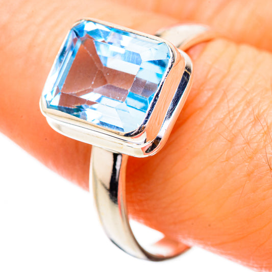 Blue Topaz Rings handcrafted by Ana Silver Co - RING130855