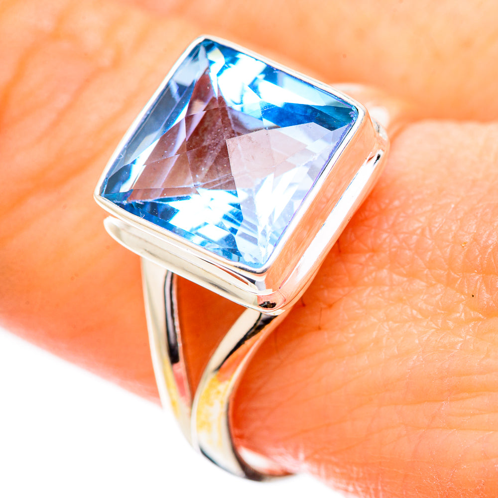 Blue Topaz Rings handcrafted by Ana Silver Co - RING130858