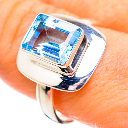 Blue Topaz Rings handcrafted by Ana Silver Co - RING130861