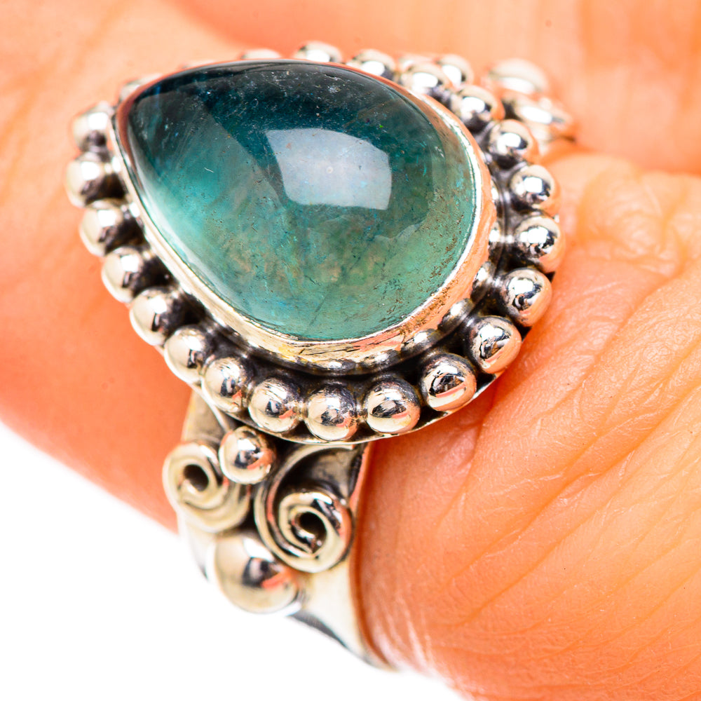 Blue Fluorite Rings handcrafted by Ana Silver Co - RING130863