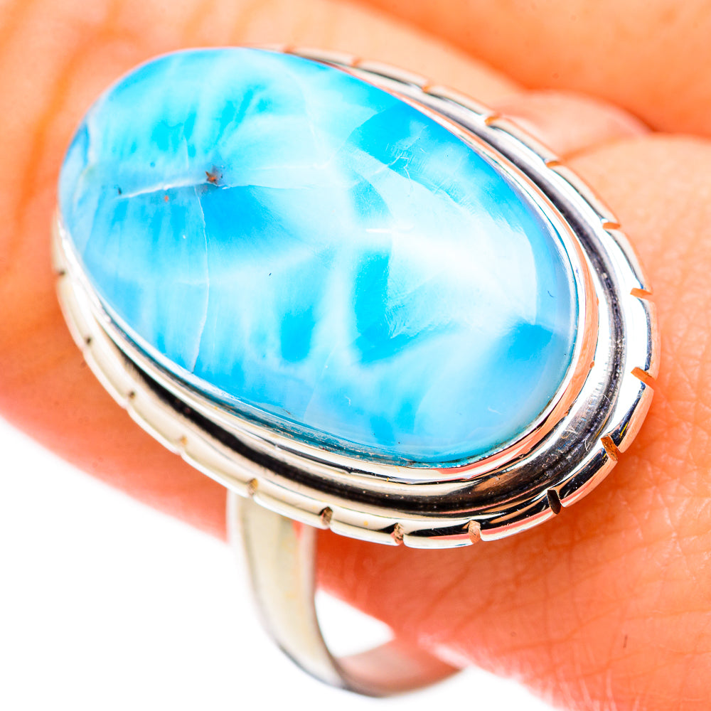 Larimar Rings handcrafted by Ana Silver Co - RING130869