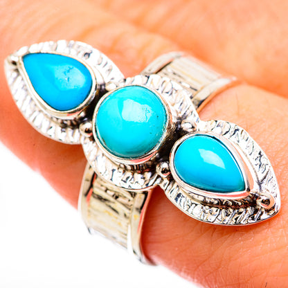 Sleeping Beauty Turquoise Rings handcrafted by Ana Silver Co - RING130871