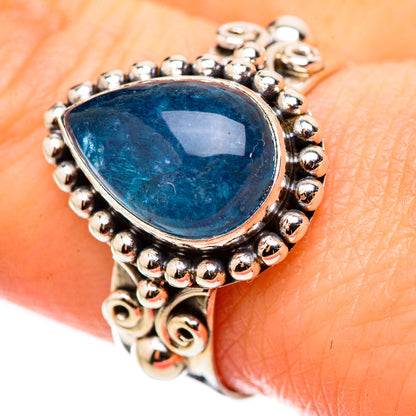 Blue Fluorite Rings handcrafted by Ana Silver Co - RING130875