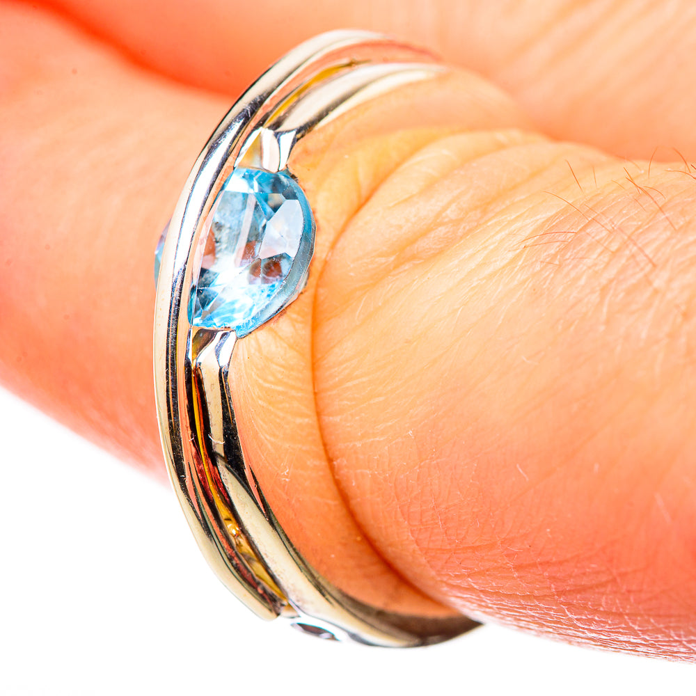 Blue Topaz Rings handcrafted by Ana Silver Co - RING130876