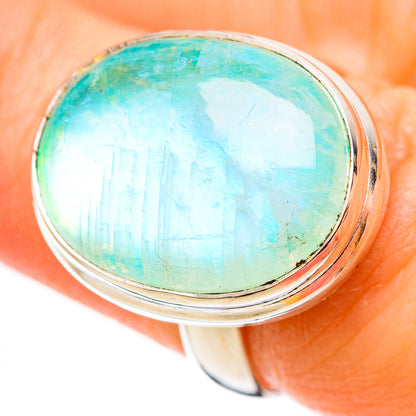 Green Moonstone Rings handcrafted by Ana Silver Co - RING130880