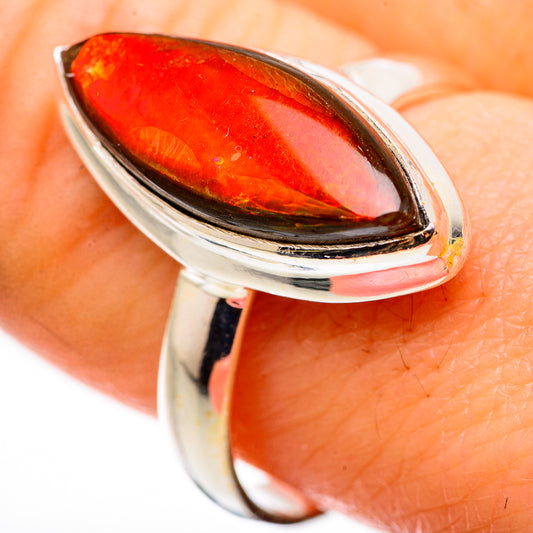 Ammolite Rings handcrafted by Ana Silver Co - RING130887