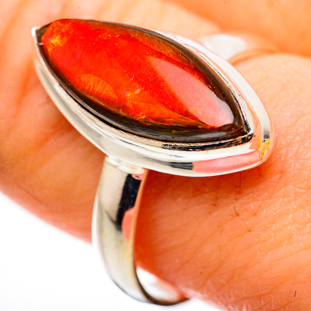 Ammolite Rings handcrafted by Ana Silver Co - RING130887