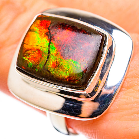 Ammolite Rings handcrafted by Ana Silver Co - RING130889
