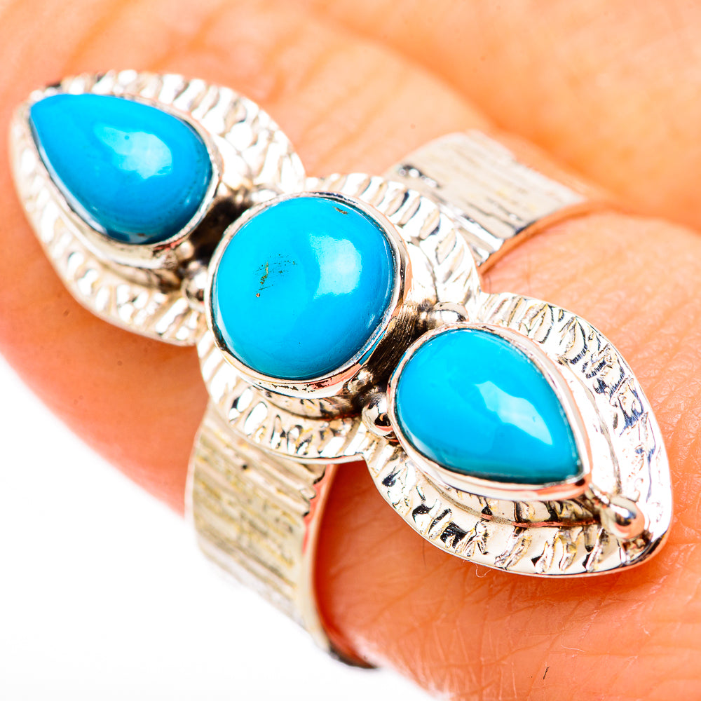 Sleeping Beauty Turquoise Rings handcrafted by Ana Silver Co - RING130894