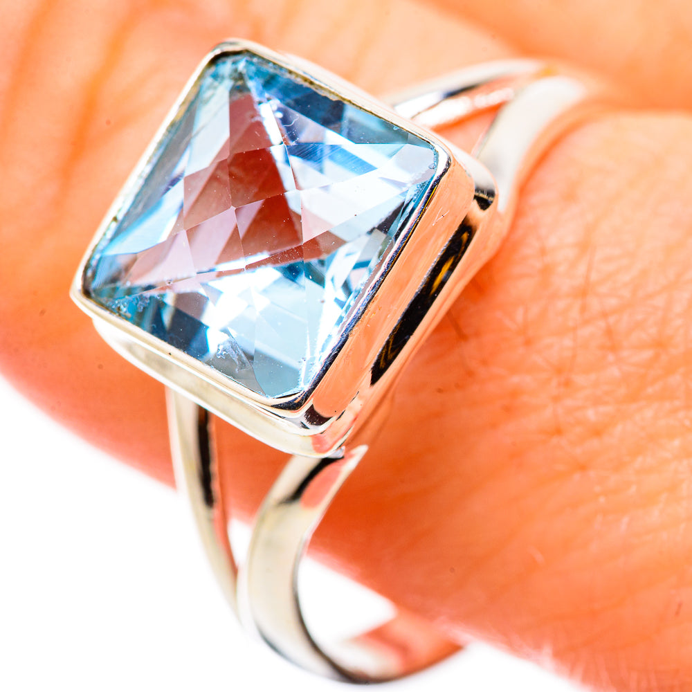 Blue Topaz Rings handcrafted by Ana Silver Co - RING130896