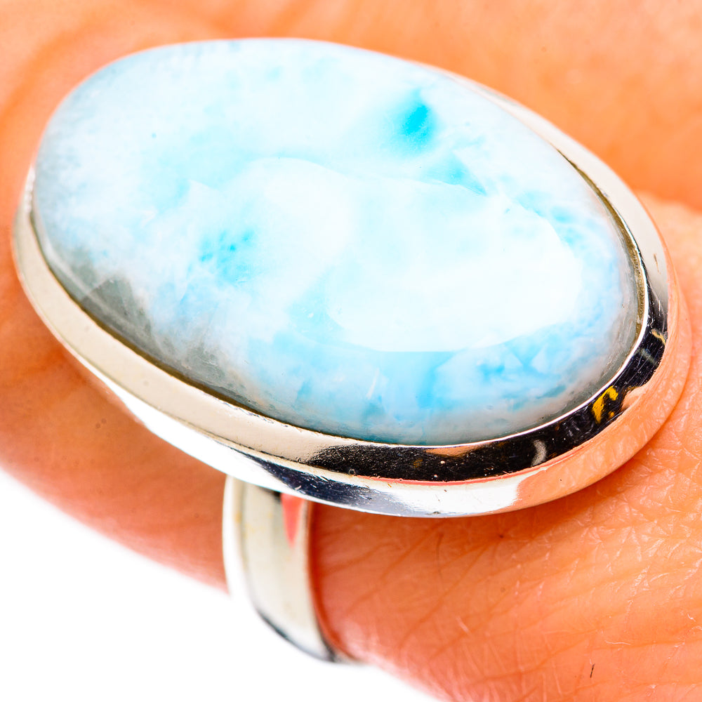 Larimar Rings handcrafted by Ana Silver Co - RING130897