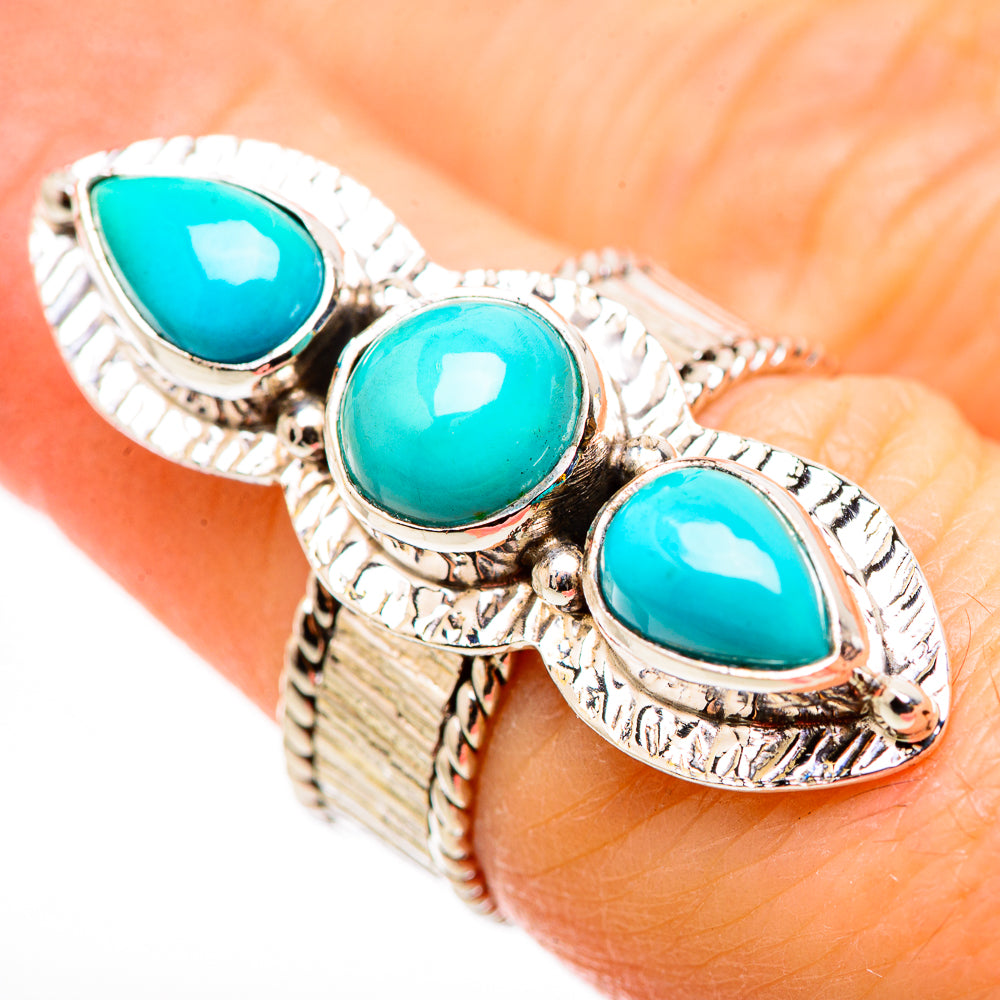 Sleeping Beauty Turquoise Rings handcrafted by Ana Silver Co - RING130899