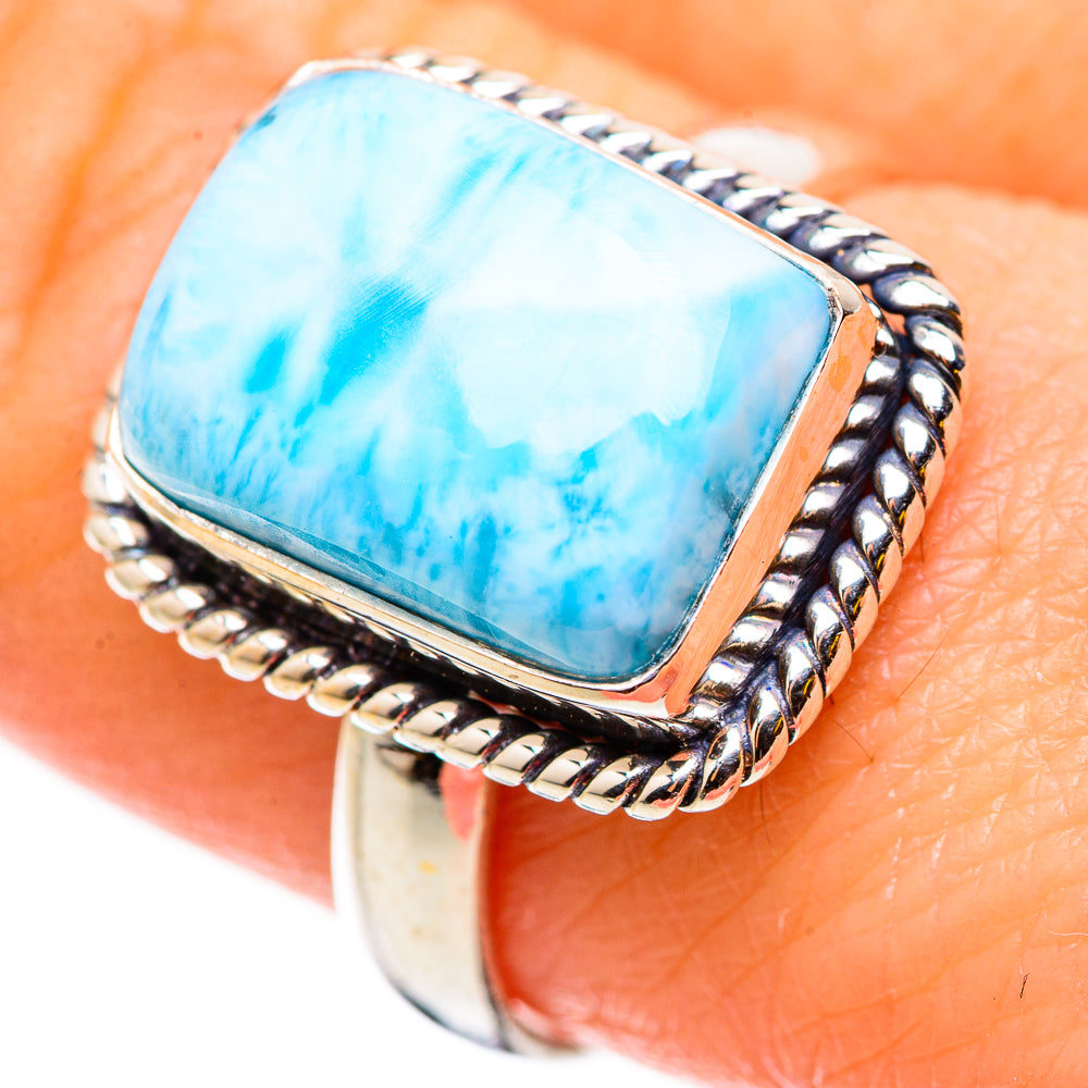 Larimar Rings handcrafted by Ana Silver Co - RING130900