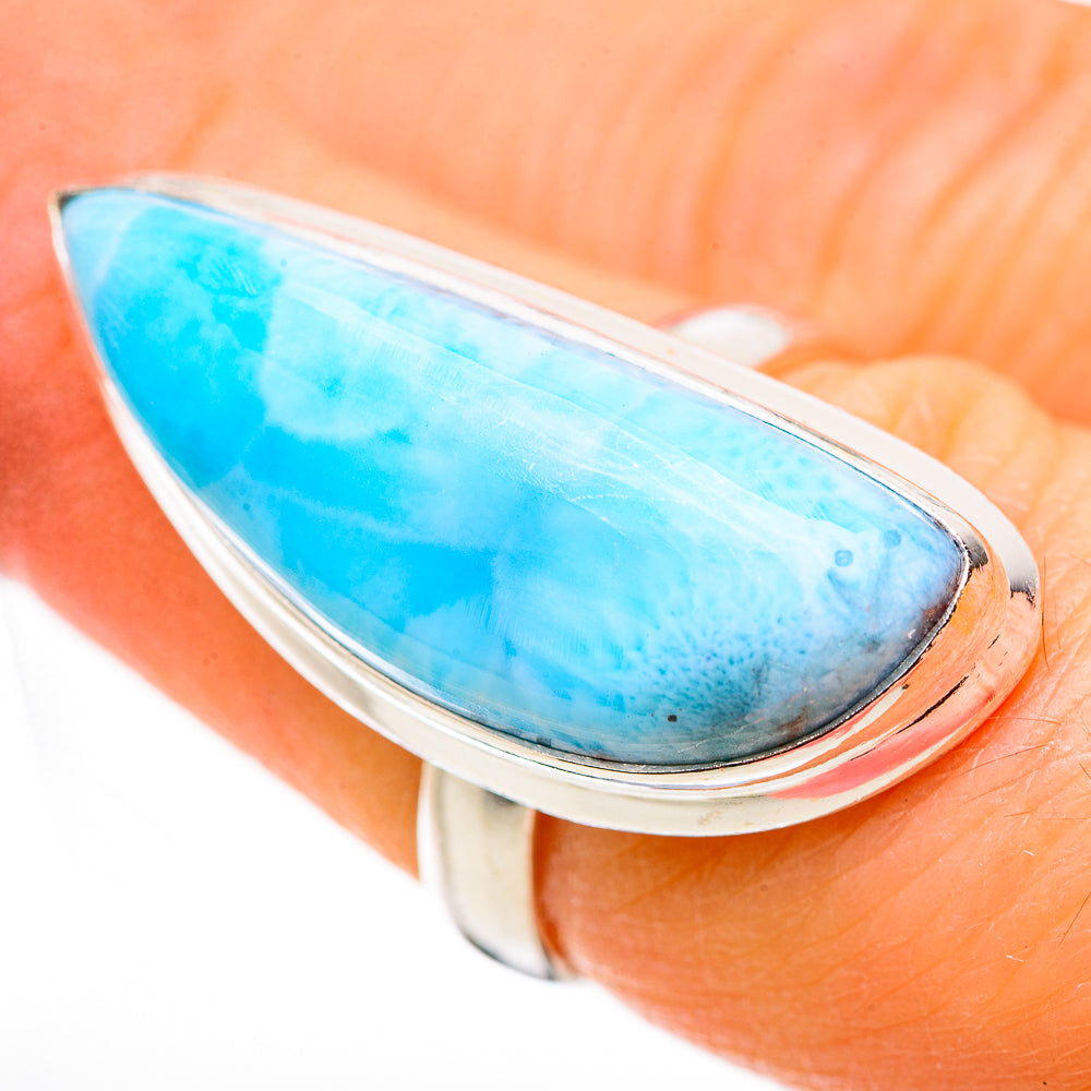 Larimar Rings handcrafted by Ana Silver Co - RING130902
