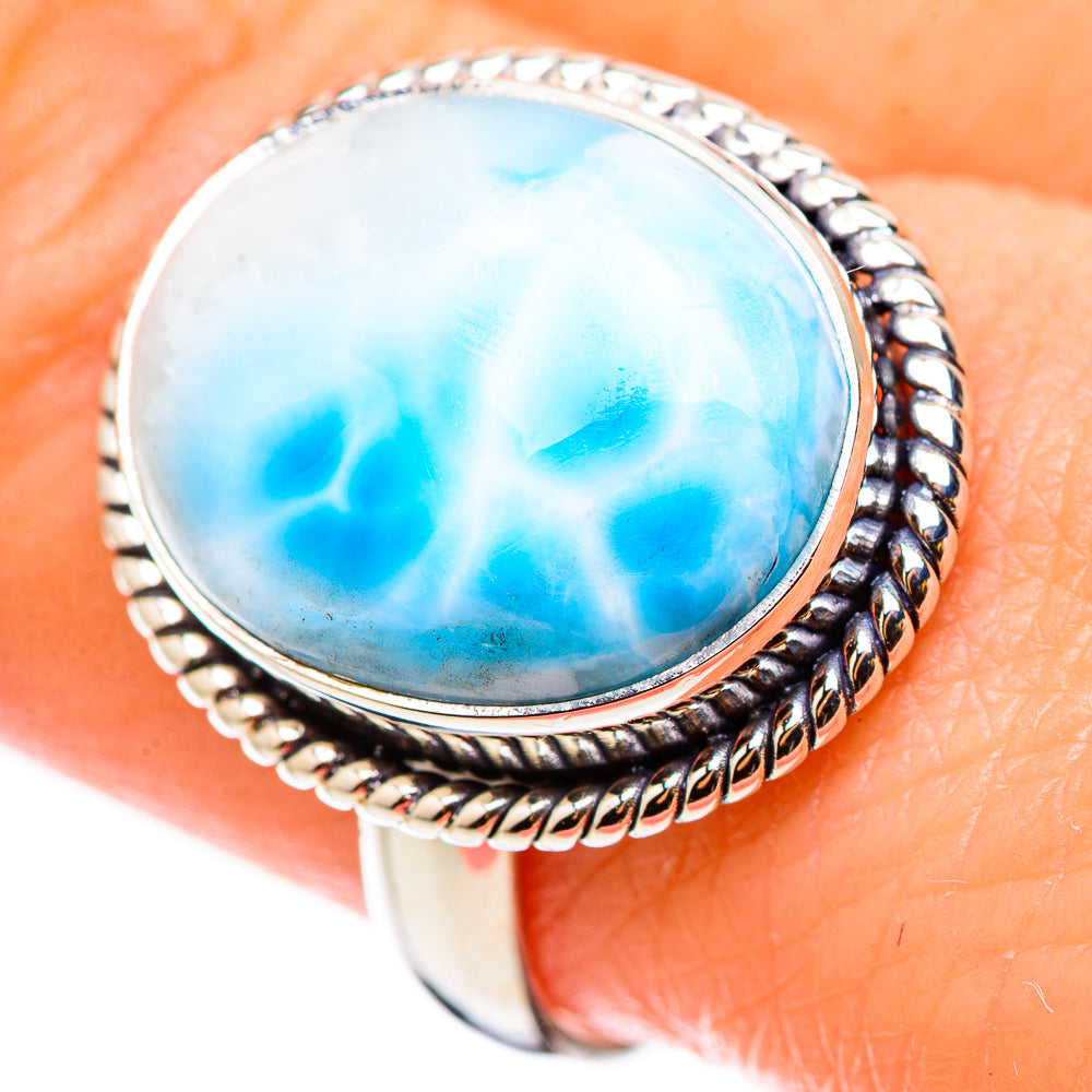 Larimar Rings handcrafted by Ana Silver Co - RING130903