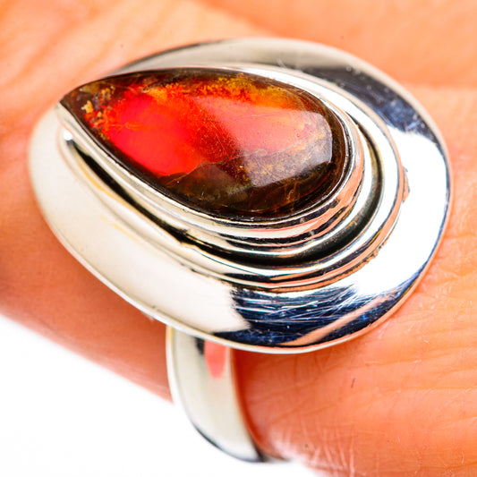 Ammolite Rings handcrafted by Ana Silver Co - RING130910