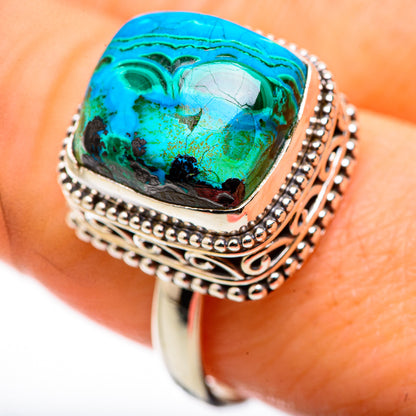 Malachite In Chrysocolla Rings handcrafted by Ana Silver Co - RING130912