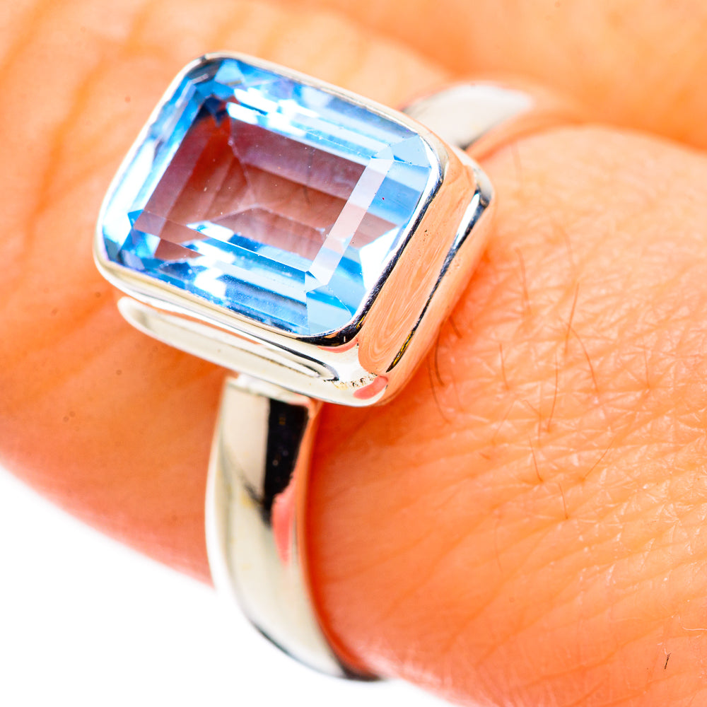 Blue Topaz Rings handcrafted by Ana Silver Co - RING130917