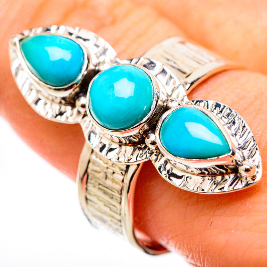 Sleeping Beauty Turquoise Rings handcrafted by Ana Silver Co - RING130918