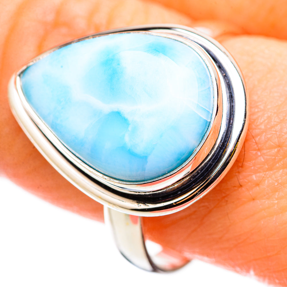 Larimar Rings handcrafted by Ana Silver Co - RING130920
