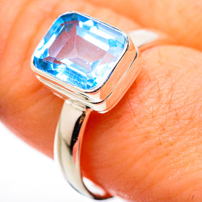 Blue Topaz Rings handcrafted by Ana Silver Co - RING130921